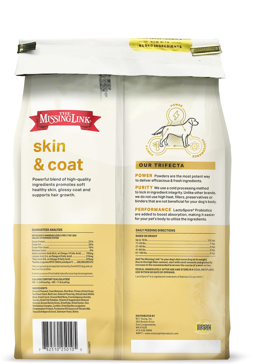 Closeup of The Missing Link Probiotics powder texture for seamless meal integration