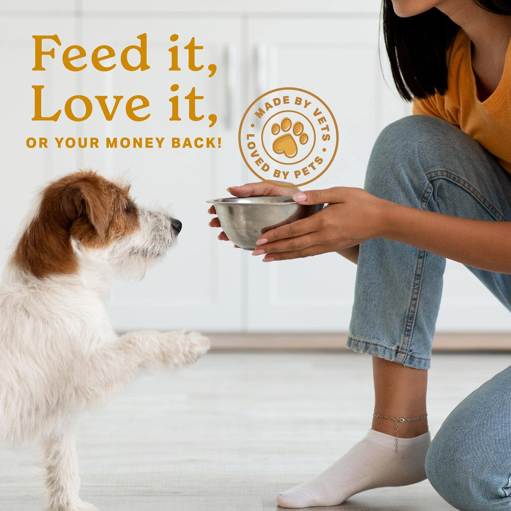 Serving bowl scene with The Missing Link Probiotics emphasizing convenient daily dosage