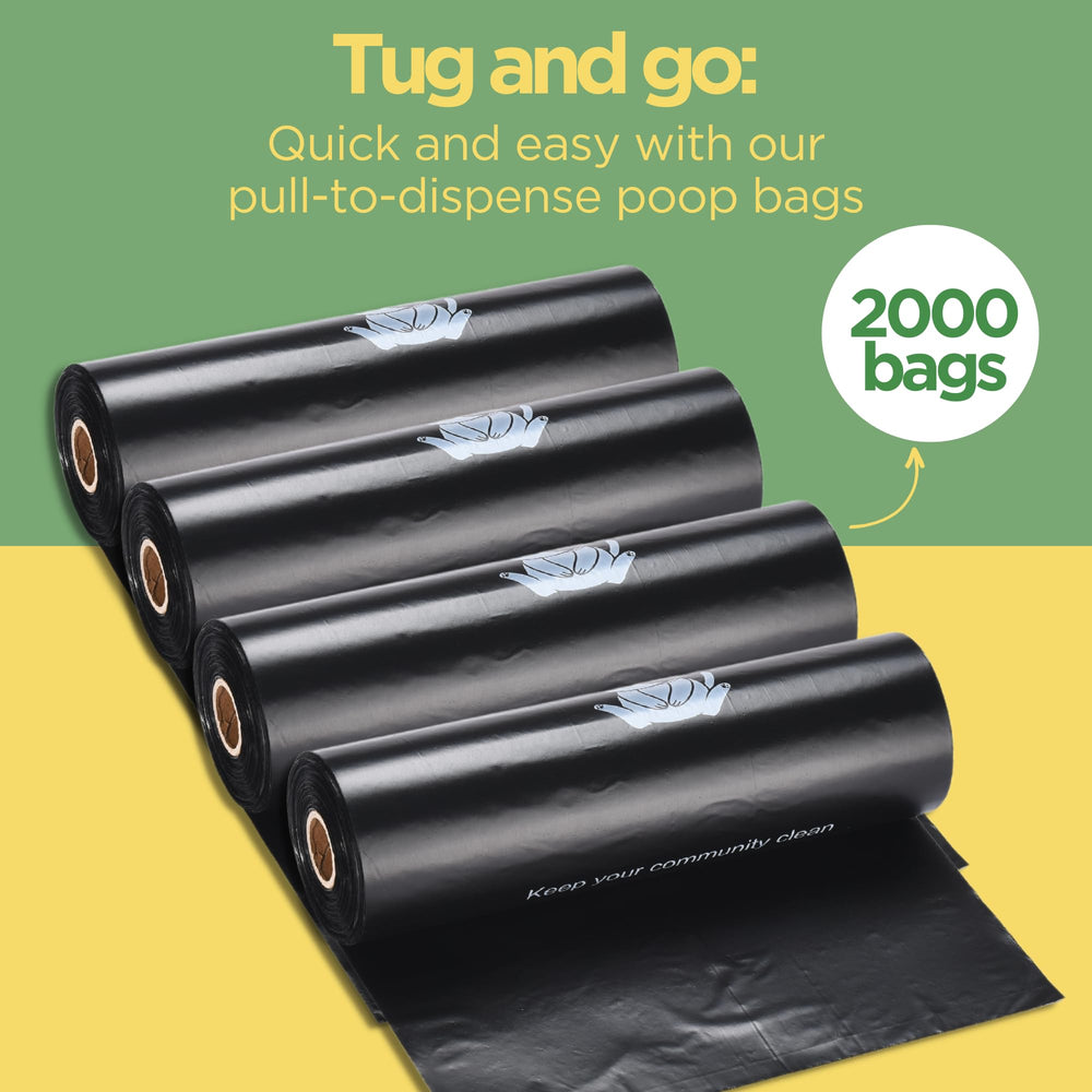 The Original Poop Bags black bags blend with outdoor gear while concealing waste