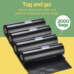 The Original Poop Bags black bags blend with outdoor gear while concealing waste