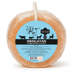 The Original Salt Company Himalayan salt lick rope for horses promotes hydration and minerals.
