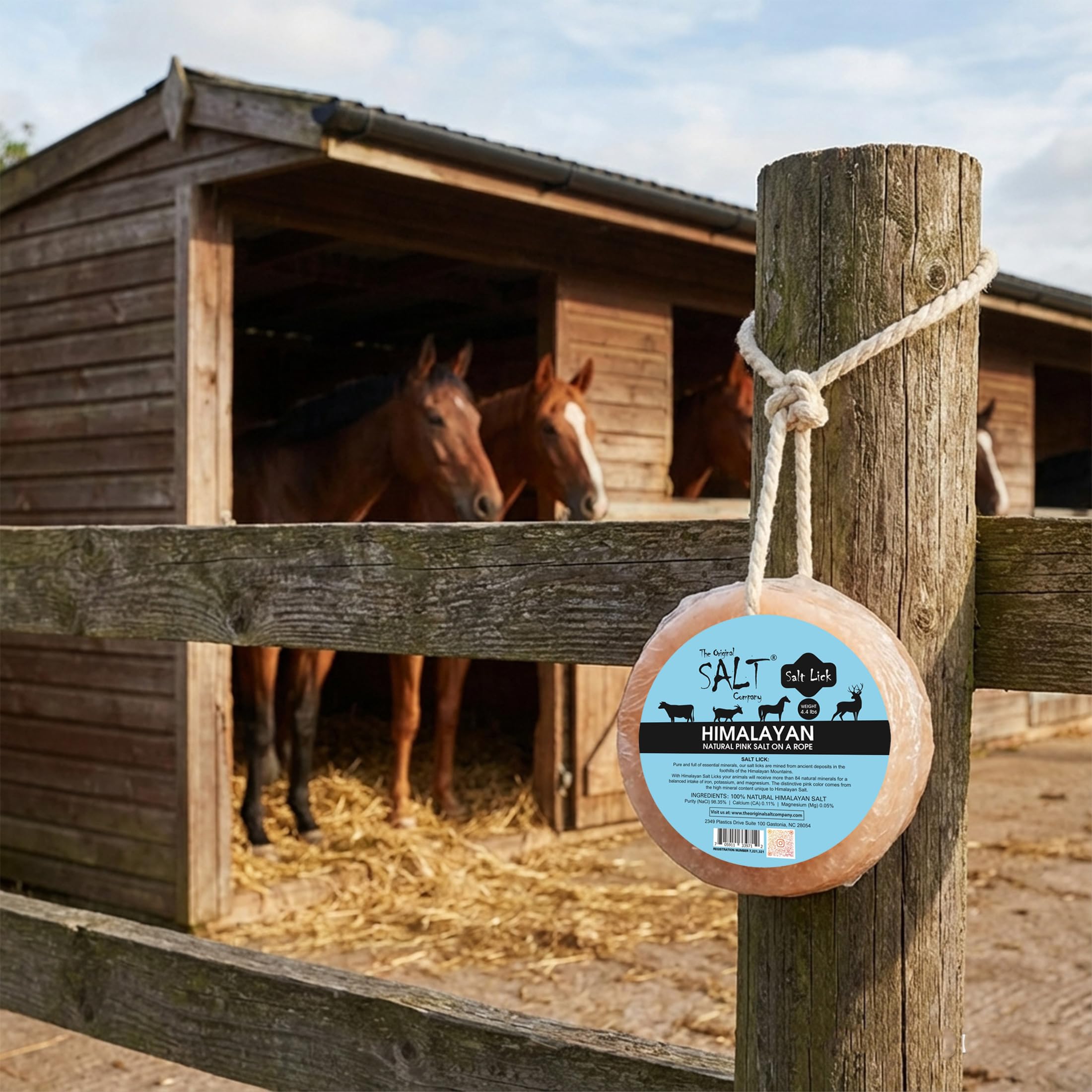 The Original Salt Company organic Himalayan salt block for farm care.