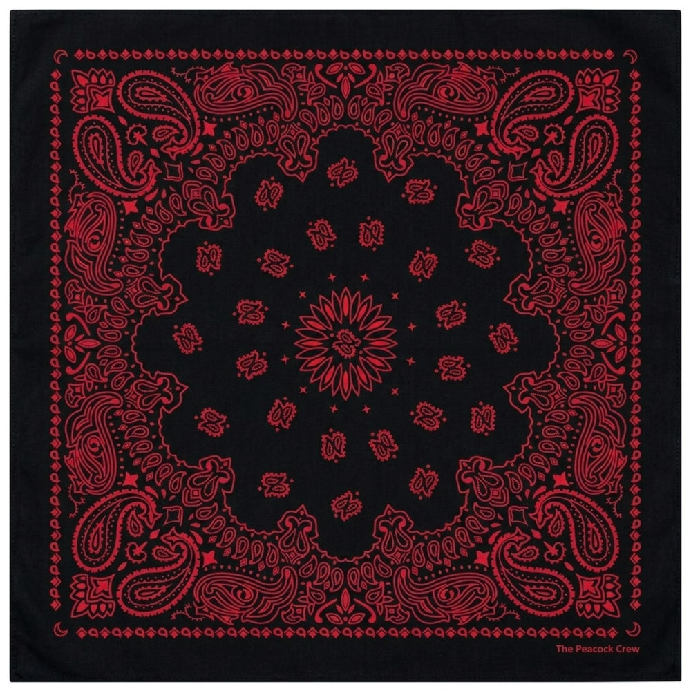 The Peacock Crew bandana arrives as a value 10-pack ready to share.