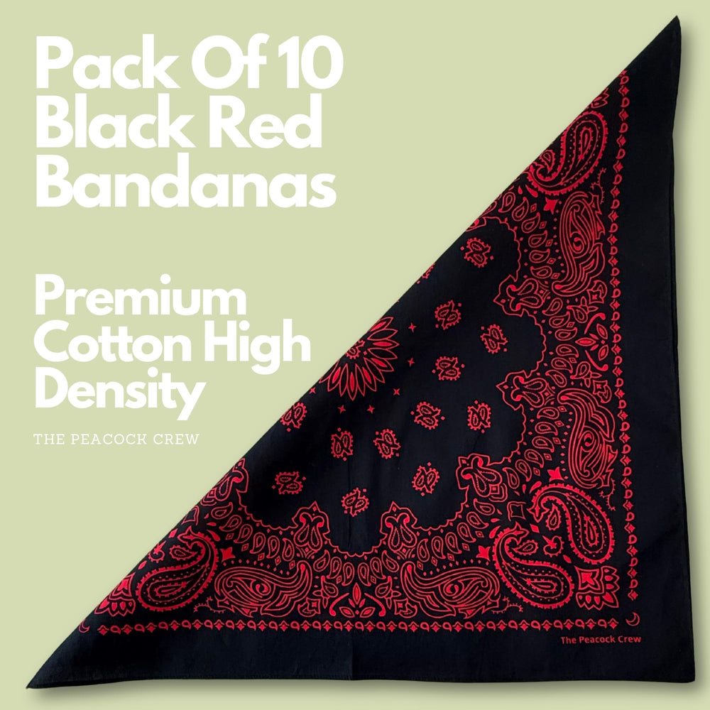 The Peacock Crew bandana soft cotton texture shows premium quality and comfort.