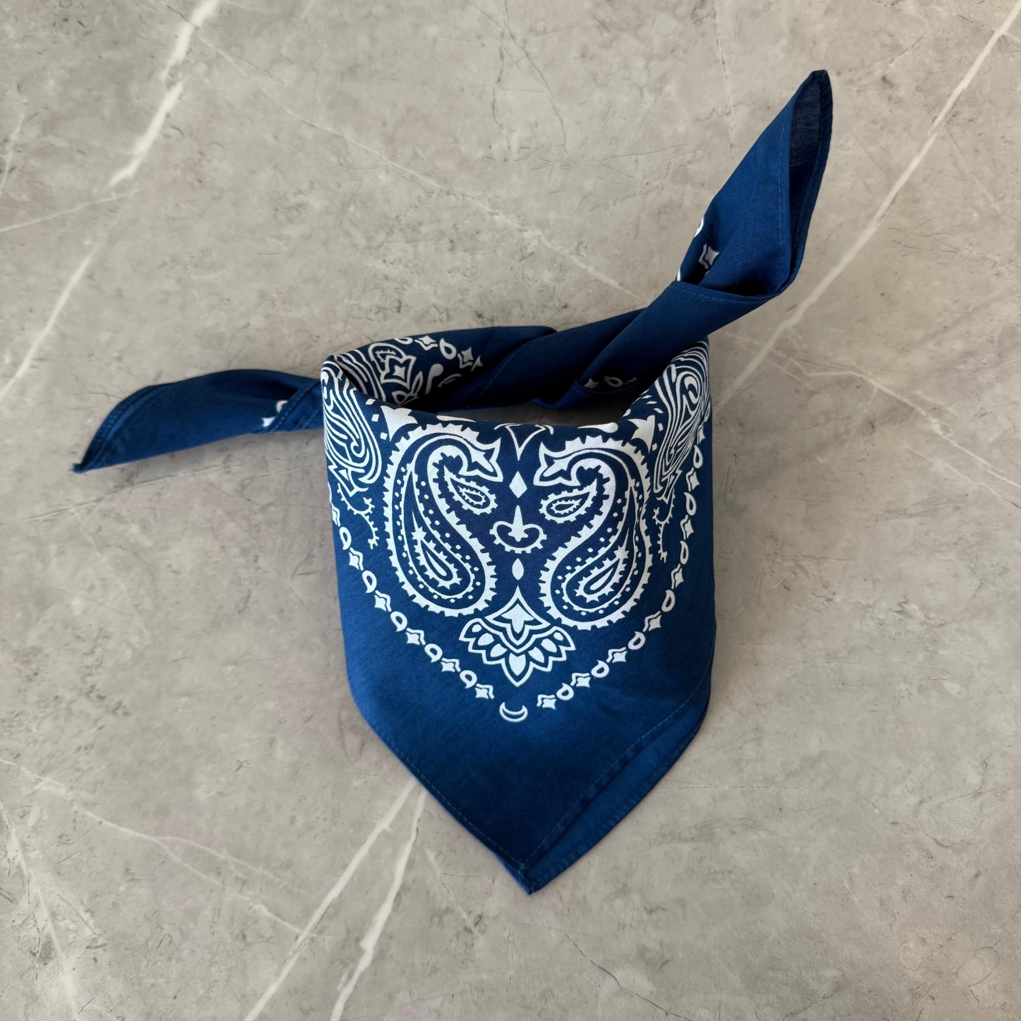 The Peacock Crew bandana is machine washable and color-fast for easy care.