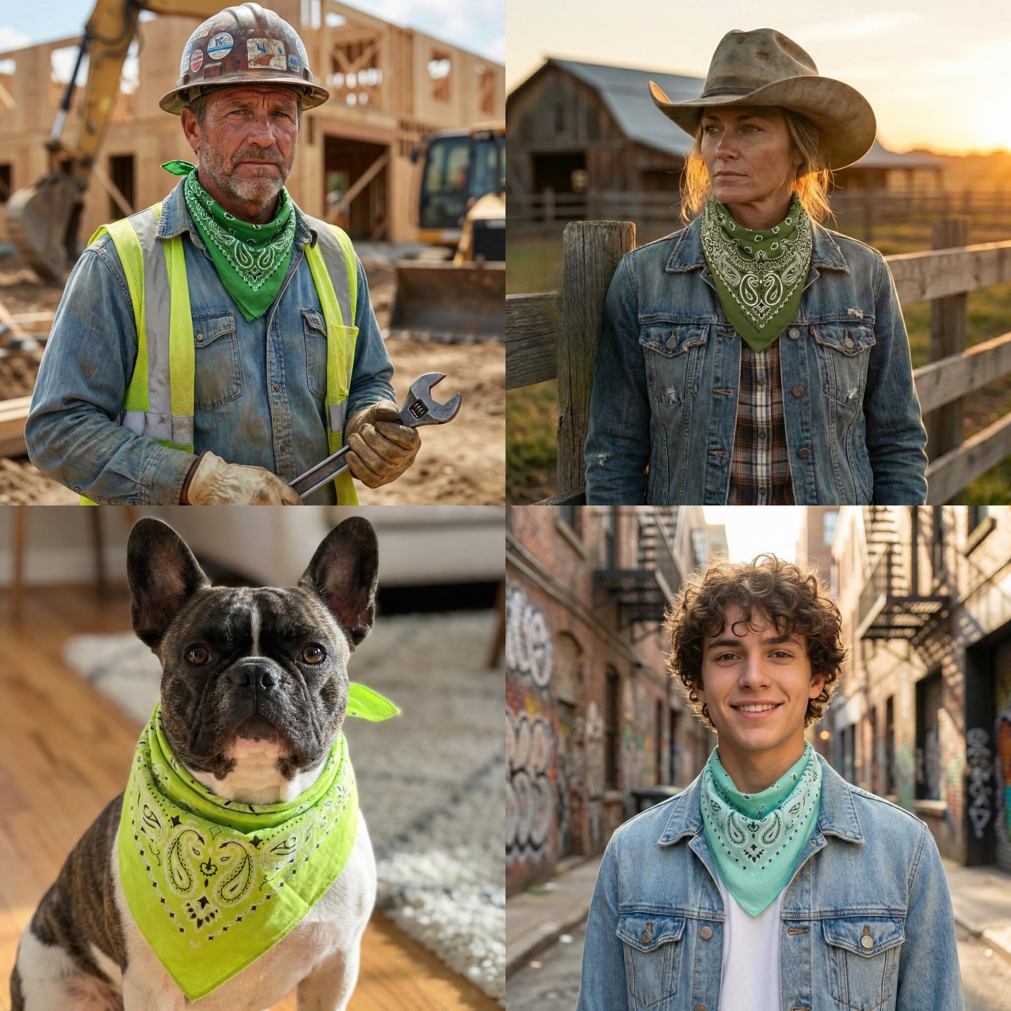 The Peacock Crew Greens pack of 4 bundle showcases versatile colors