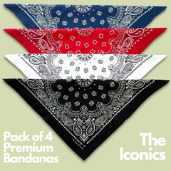 The Peacock Crew Iconics bandana in white adds crisp contrast to casual looks.