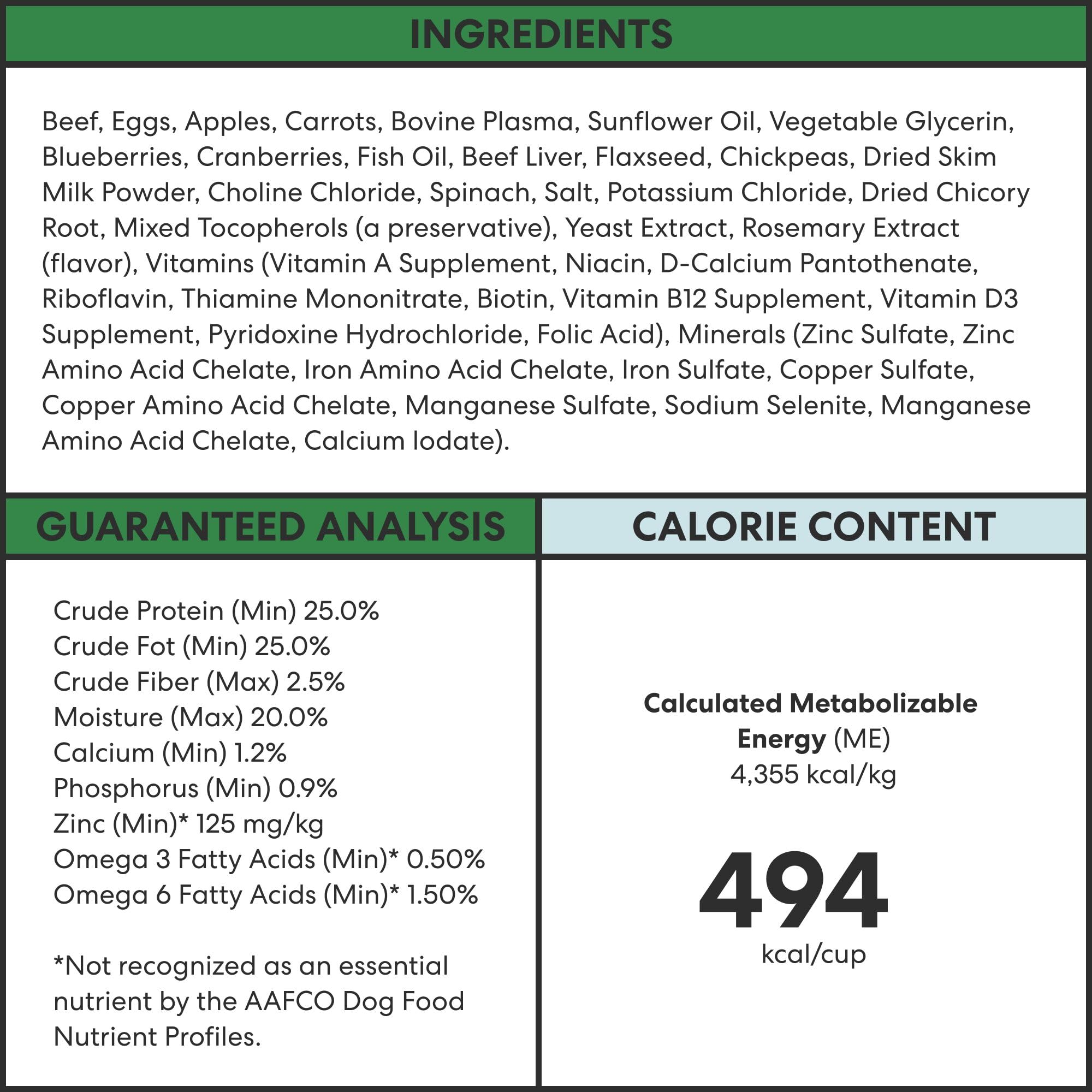 The Pets Table beef-berries air-dried texture emphasizes nutrient retention.