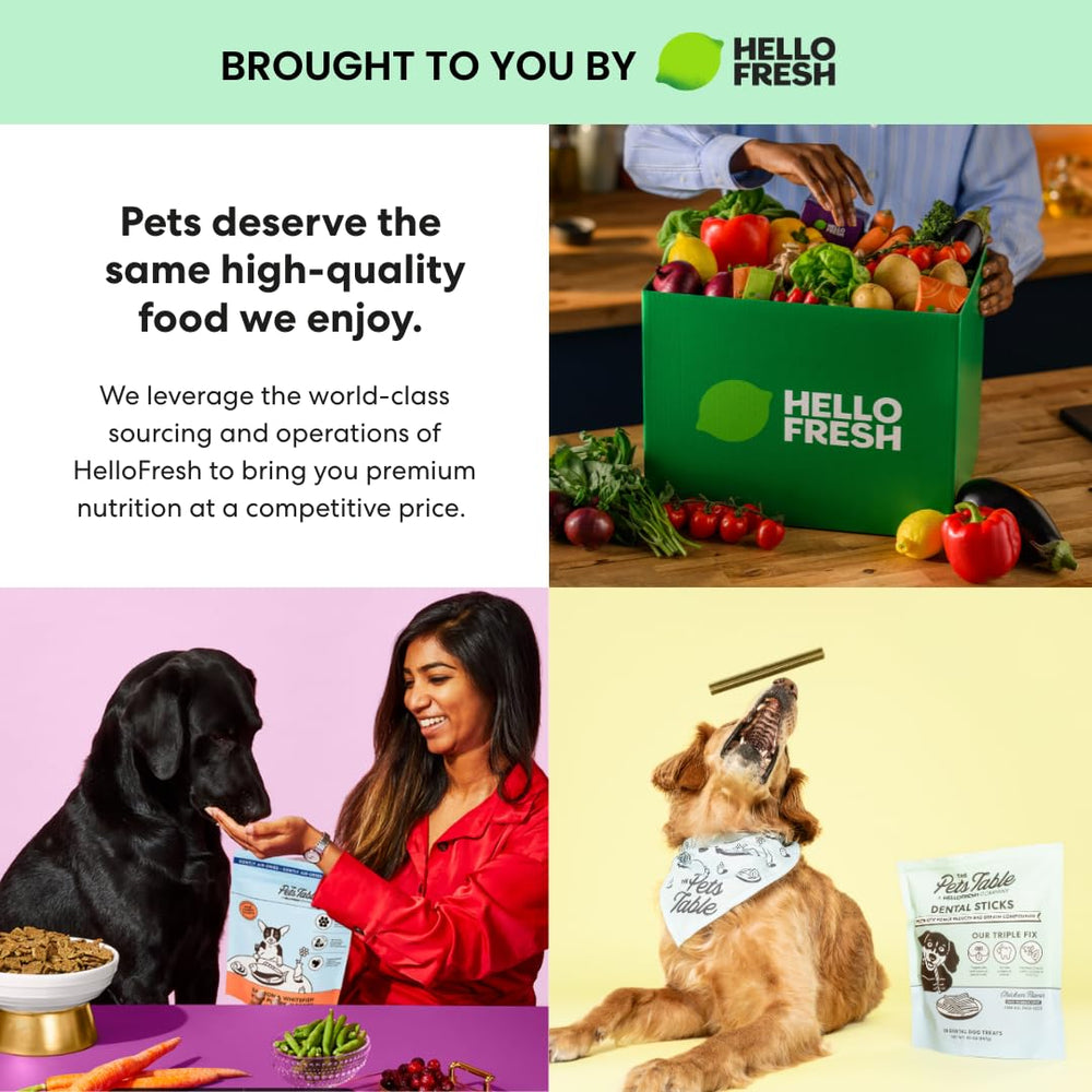 The Pets Table USA-made label visible on the dental sticks package