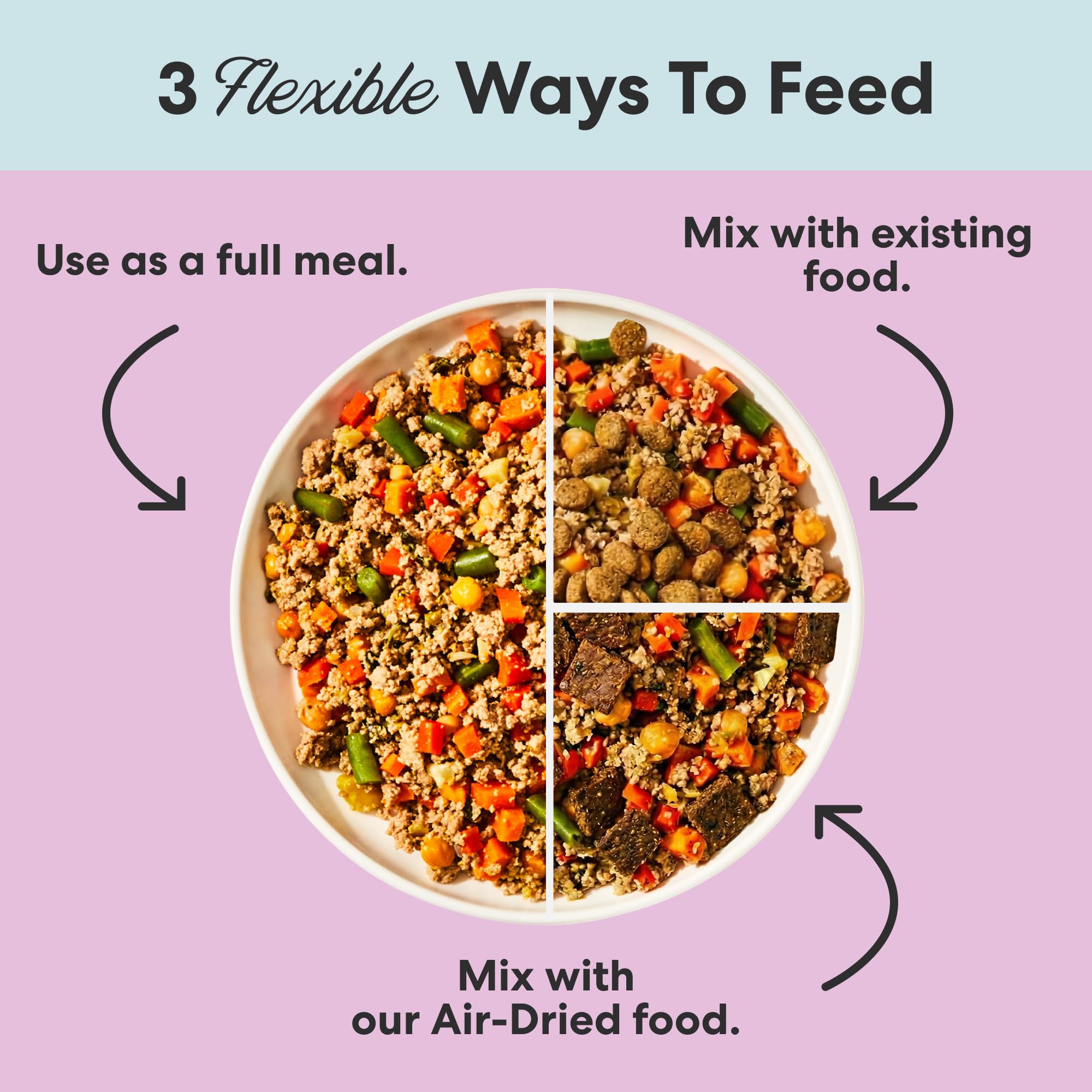 The Pets Table freezer-to-fridge thaw process demonstrates convenient meal prep.