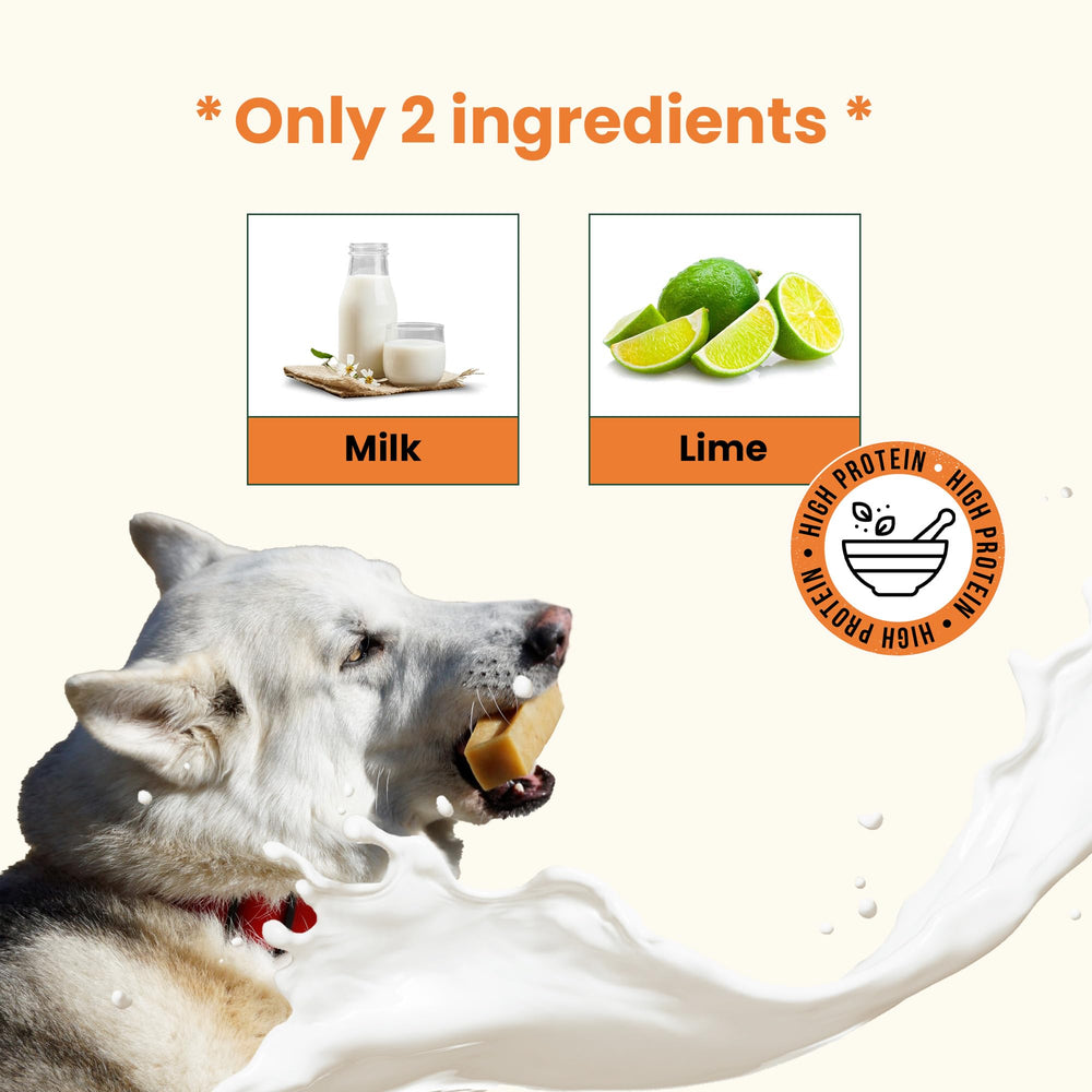 The Safe Dog Chew Company Himalayan yak milk ingredients highlight purity.