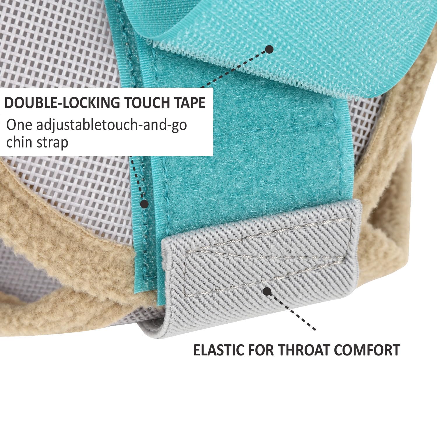 The Sunny Zebra tear-resistant mesh material emphasizes durability during daily turnout.