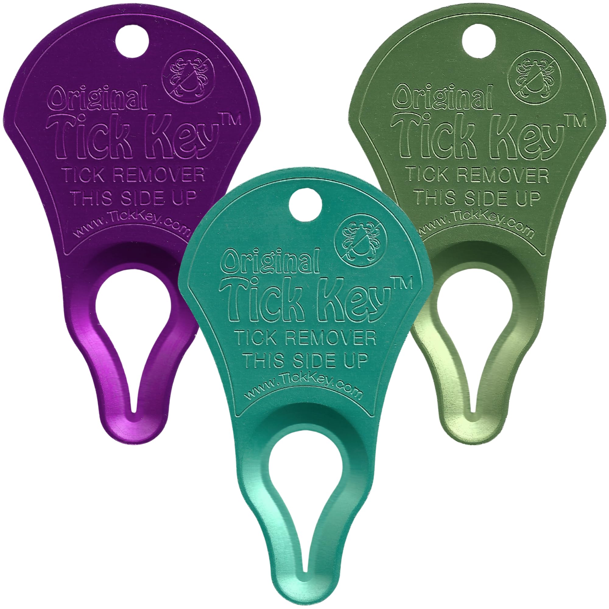 Original Tick Key grips a pet's fur for safe tick removal