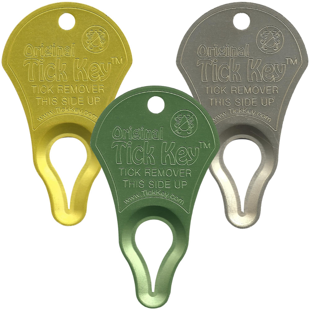 Tick Key 3-pack shown in multi colors for travel-ready safety
