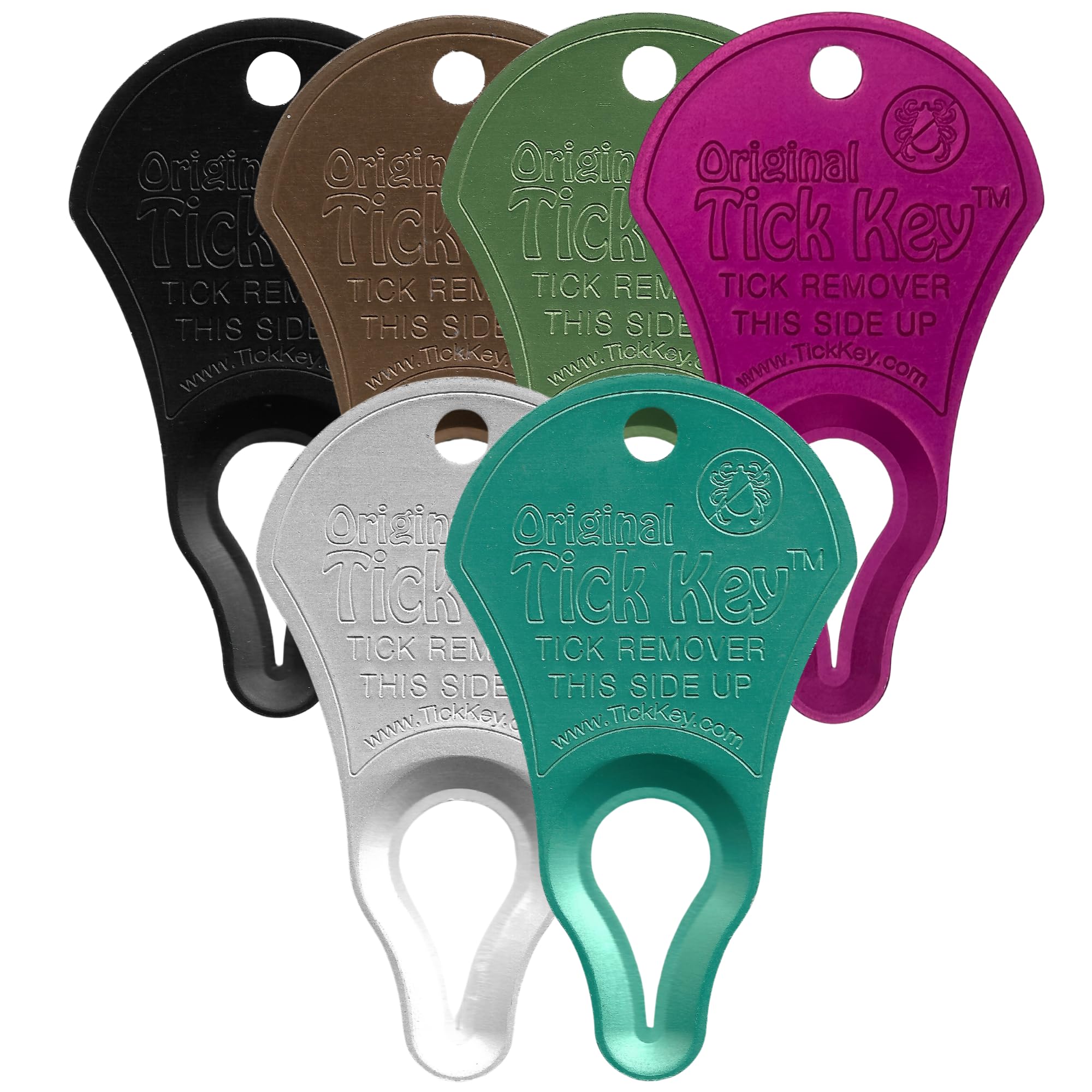 The Tick Key portable tick removal tool in hand for quick outdoor relief.