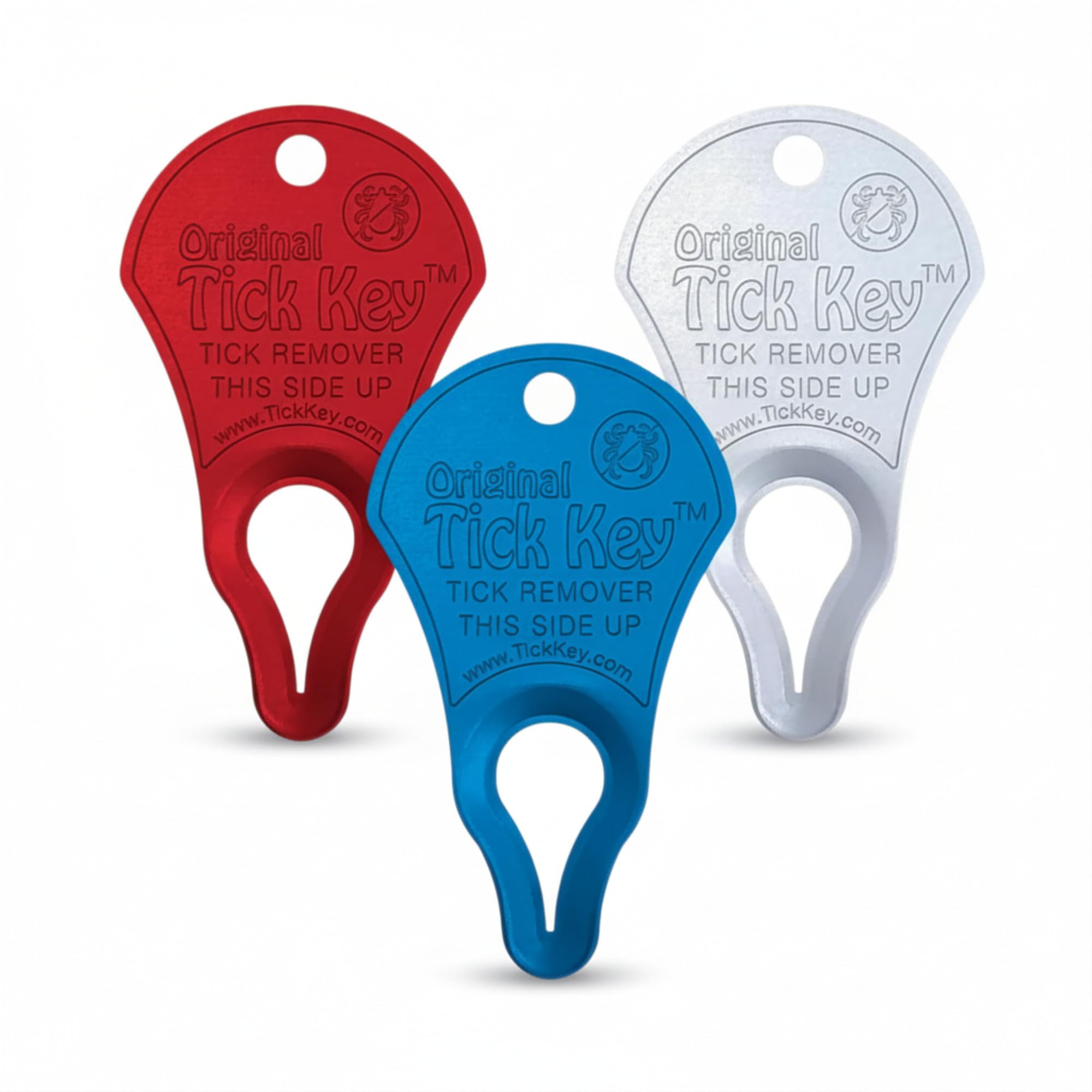 The Tick Key compact removal tool in outdoor use.