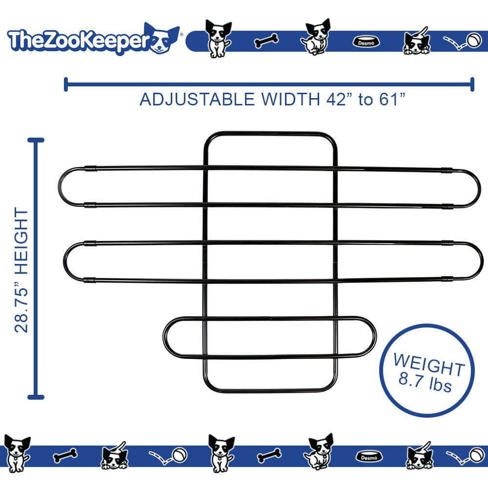 The ZooKeeper metal tubing blends visibility and durability for daily dog car trips.