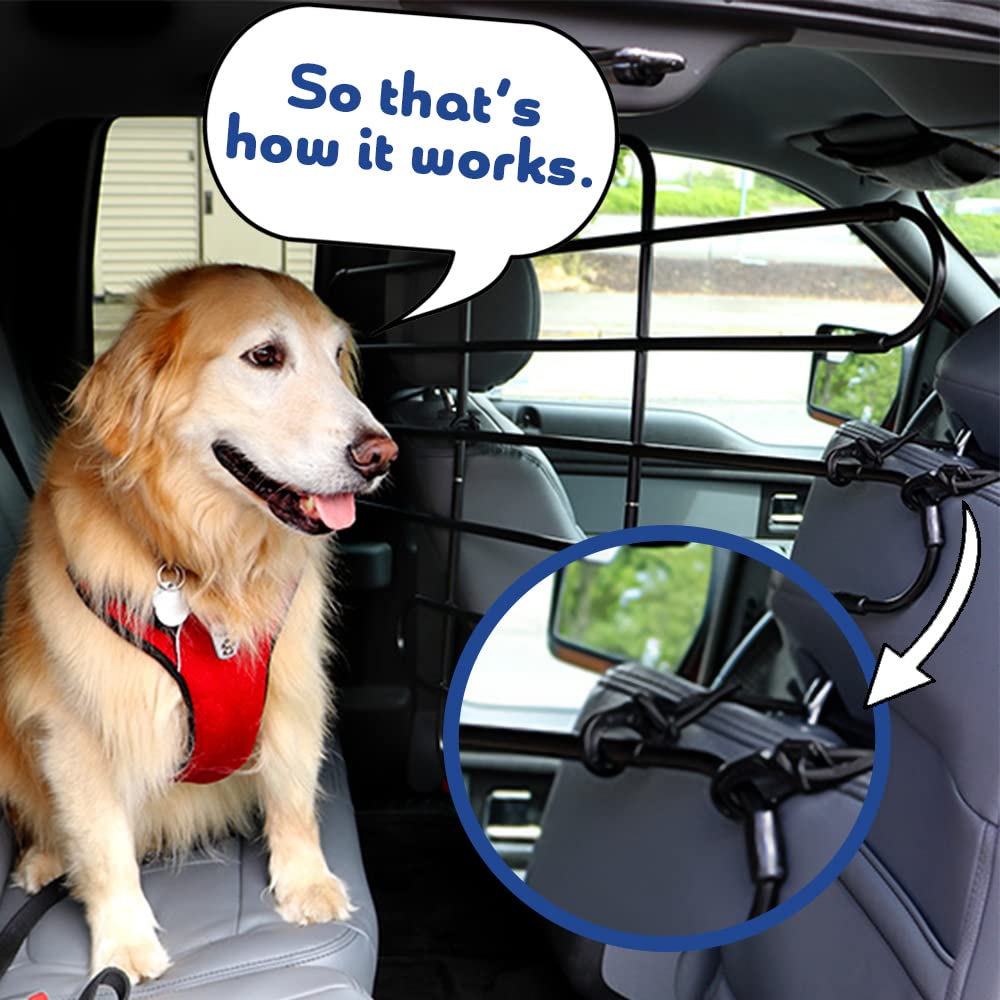 The ZooKeeper barrier with wide-adjustment fits many vehicles and keeps peace of mind on trips.