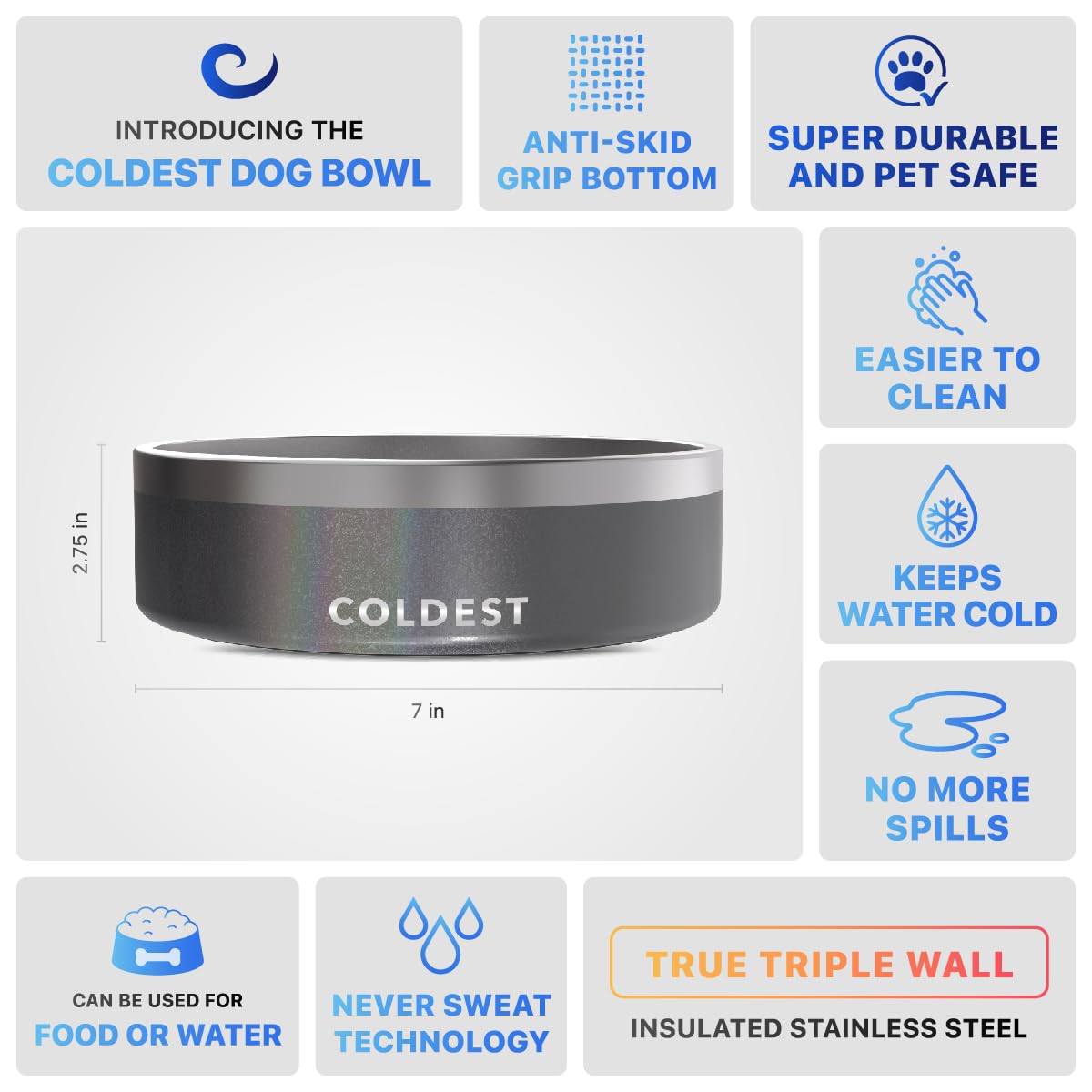 Dishwasher-safe Colddog Bowl for quick post-meal cleanup.