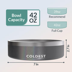 Rust-resistant stainless steel surfaces ensure long-lasting pet hydration bowls.