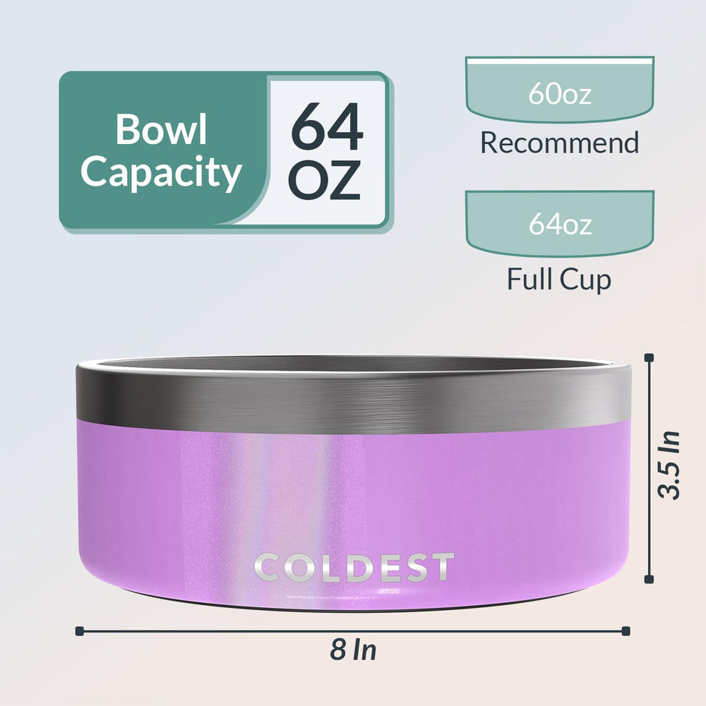 The Coldest Water Colddog Bowl is spill-proof for mess-free meals.