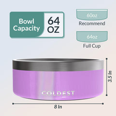 The Coldest Water Colddog Bowl is spill-proof for mess-free meals.