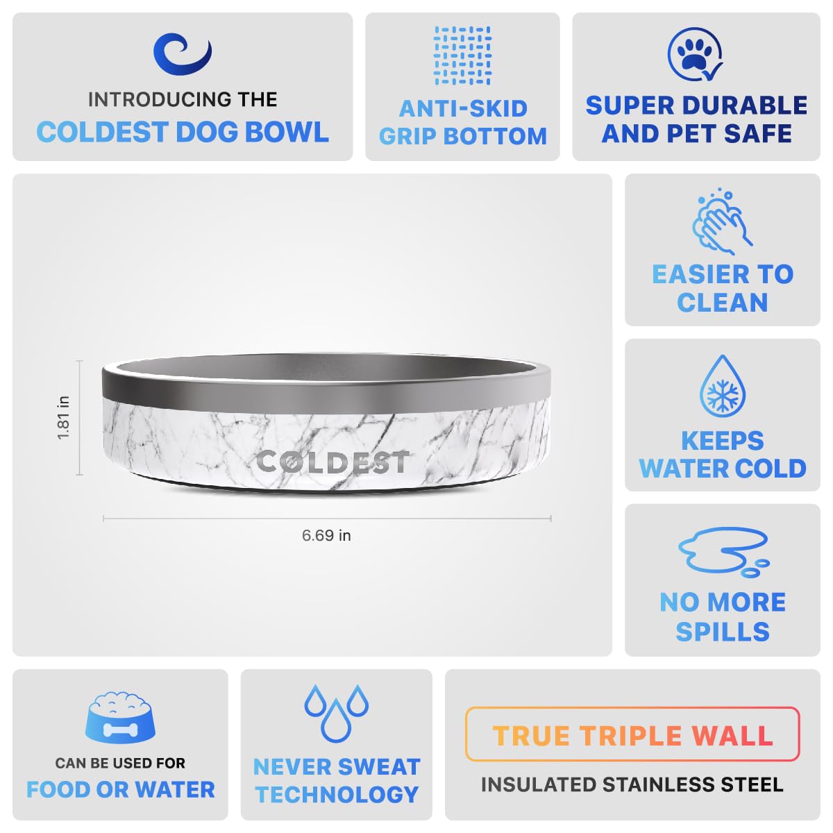 Dishwasher-safe colddog bowl for easy cleaning after meals
