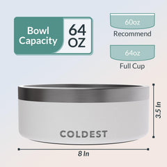 The Coldest Water Colddog Bowl is dishwasher-safe for easy cleaning.