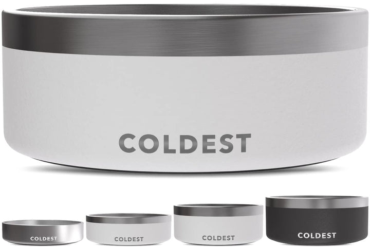 The Coldest Water Coldest Dog Bowl with triple-wall insulation keeps water cooler.