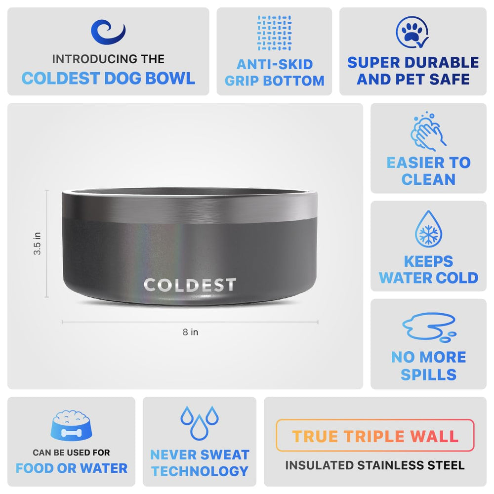 The Coldest Water dog bowl is dishwasher-safe for easy cleaning