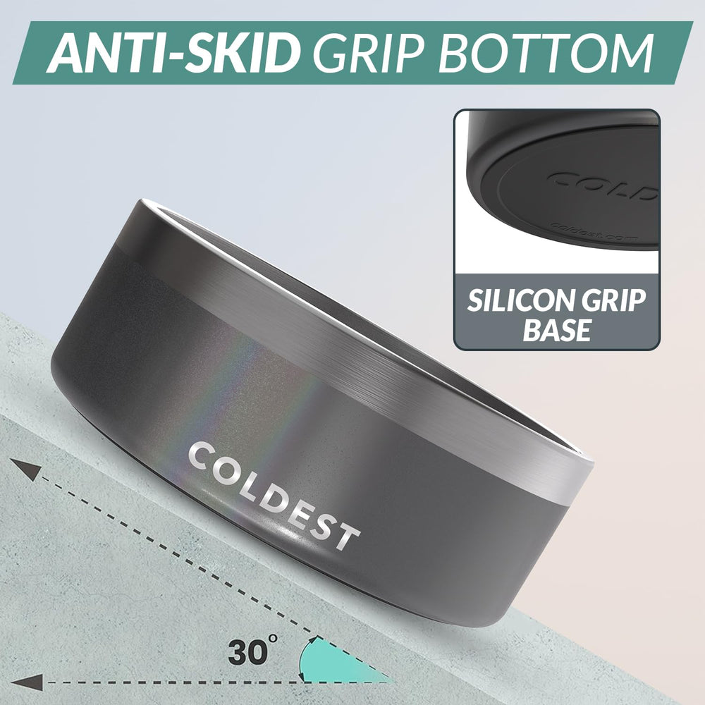 The Coldest Water dog bowl with non-slip base to prevent spills during meals