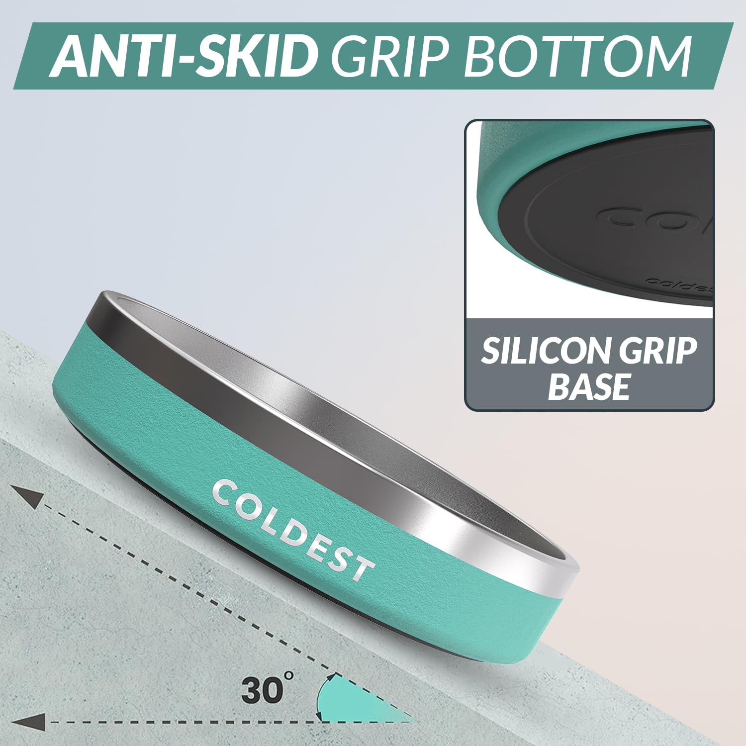 The Coldest Water dog bowl with non-slip base to prevent spills