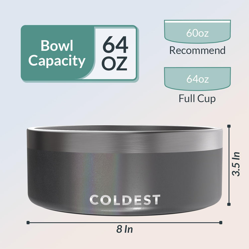 The Coldest Water dog bowl features spill-proof design for cleaner floors