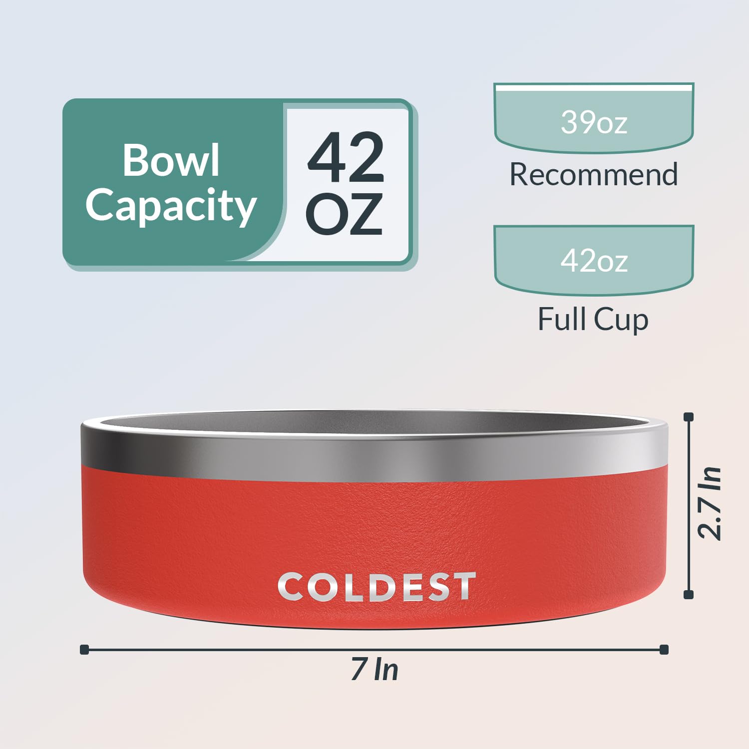The Coldest Water dog bowl is spill-proof and keeps feeding areas clean.