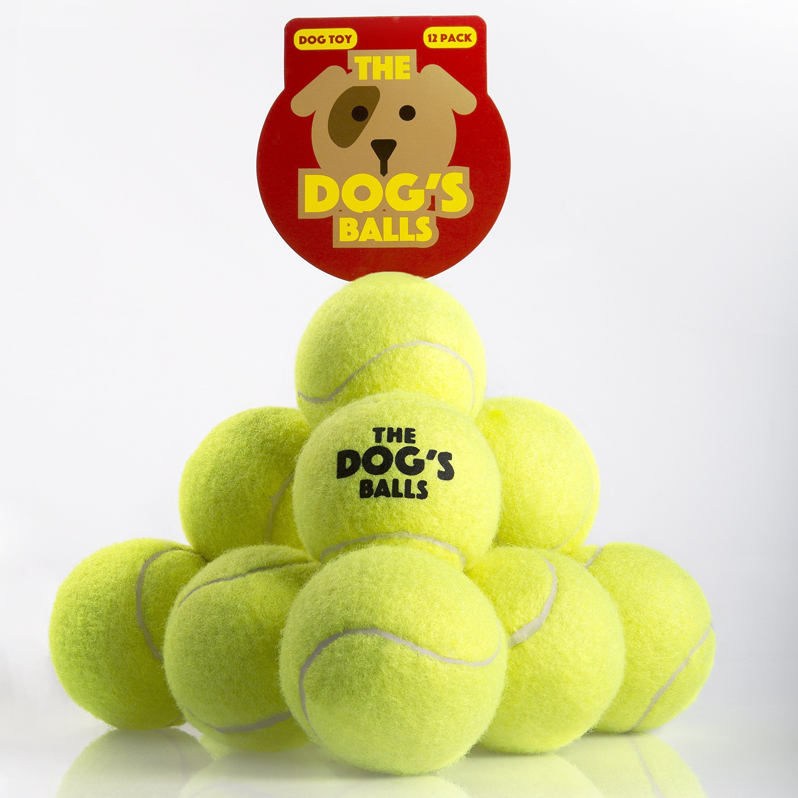 The Dog's Balls yellow visibility for quick spotting outdoors.