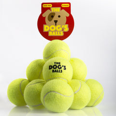 The Dog's Balls yellow visibility for quick spotting outdoors.