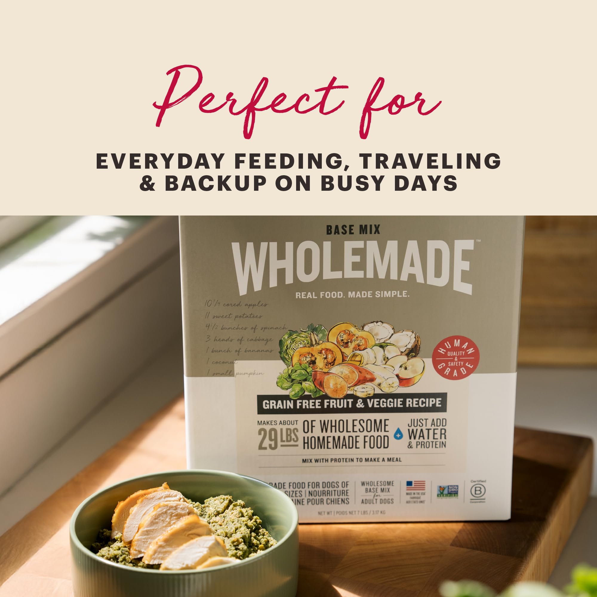 Shelf-stable convenience with grain-free base for quick meals