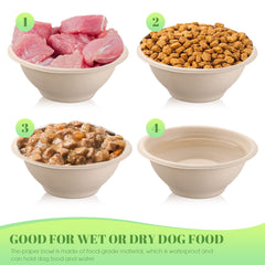 Thenshop thick embossed paper bowl durable for short feeding sessions
