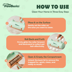 ThePawBasics pet hair remover on bedding shows electrostatic hair attraction