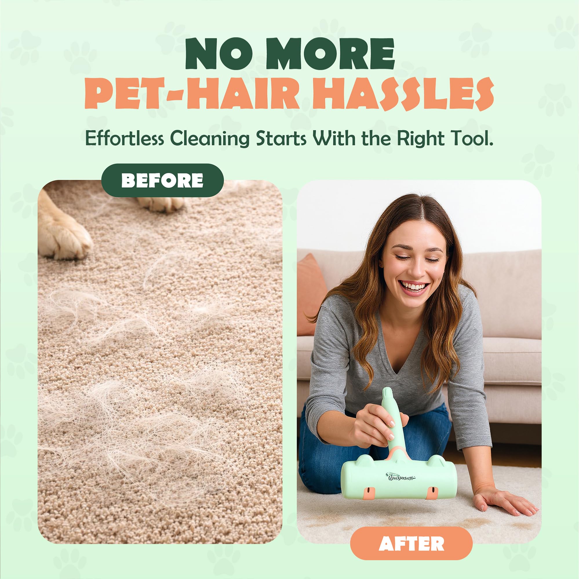 ThePawBasics tool used on bedding and dog bed cleanup