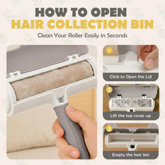 ThePawBasics roller on furniture, collects loose hair