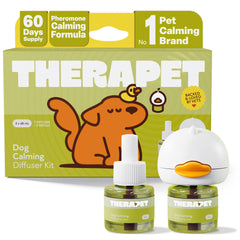 TherapetMD 60-day diffuser kit packaging promotes dog calmness.