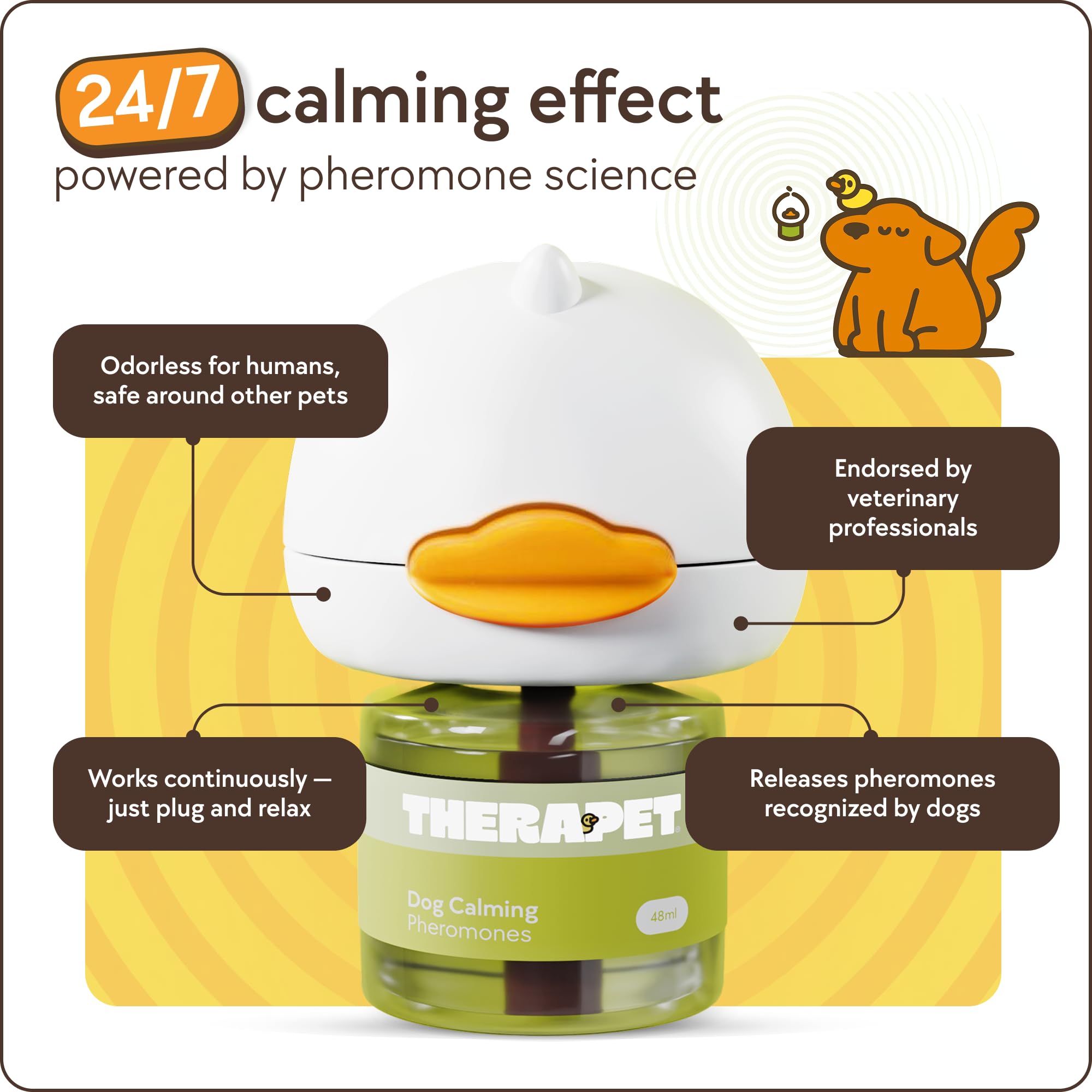 TherapetMD professional pheromones offer safe support for anxious dogs.