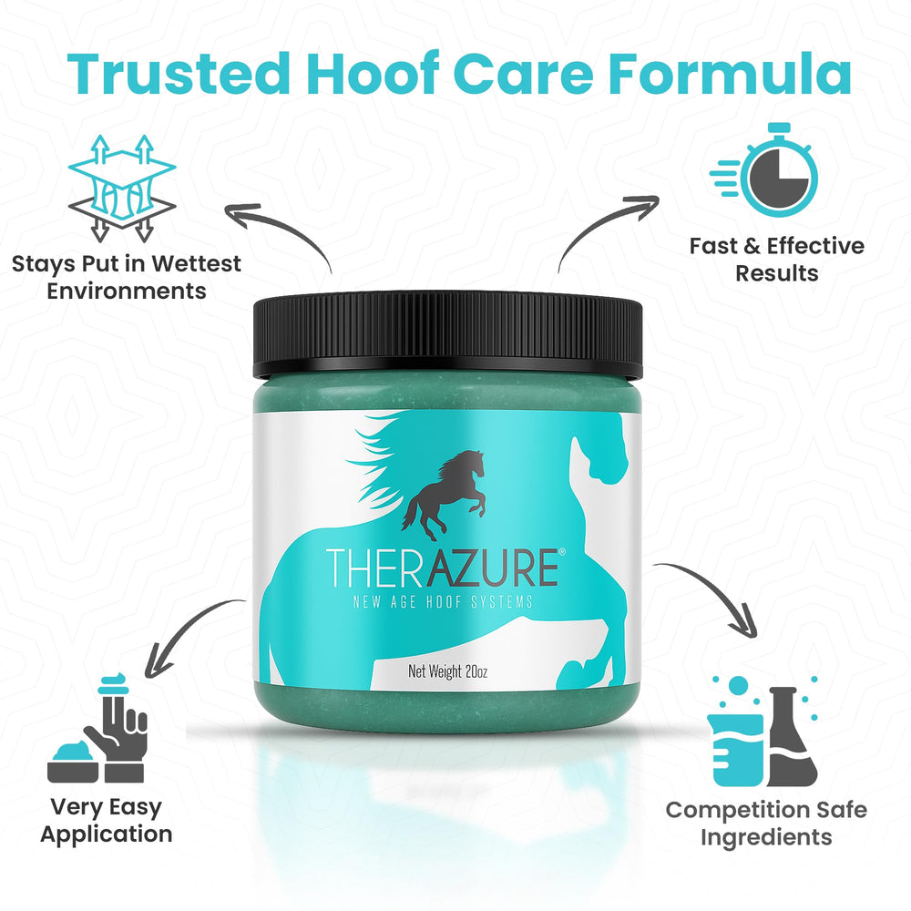 Therazure deep-penetration formula targets hoof cracks for quicker relief.