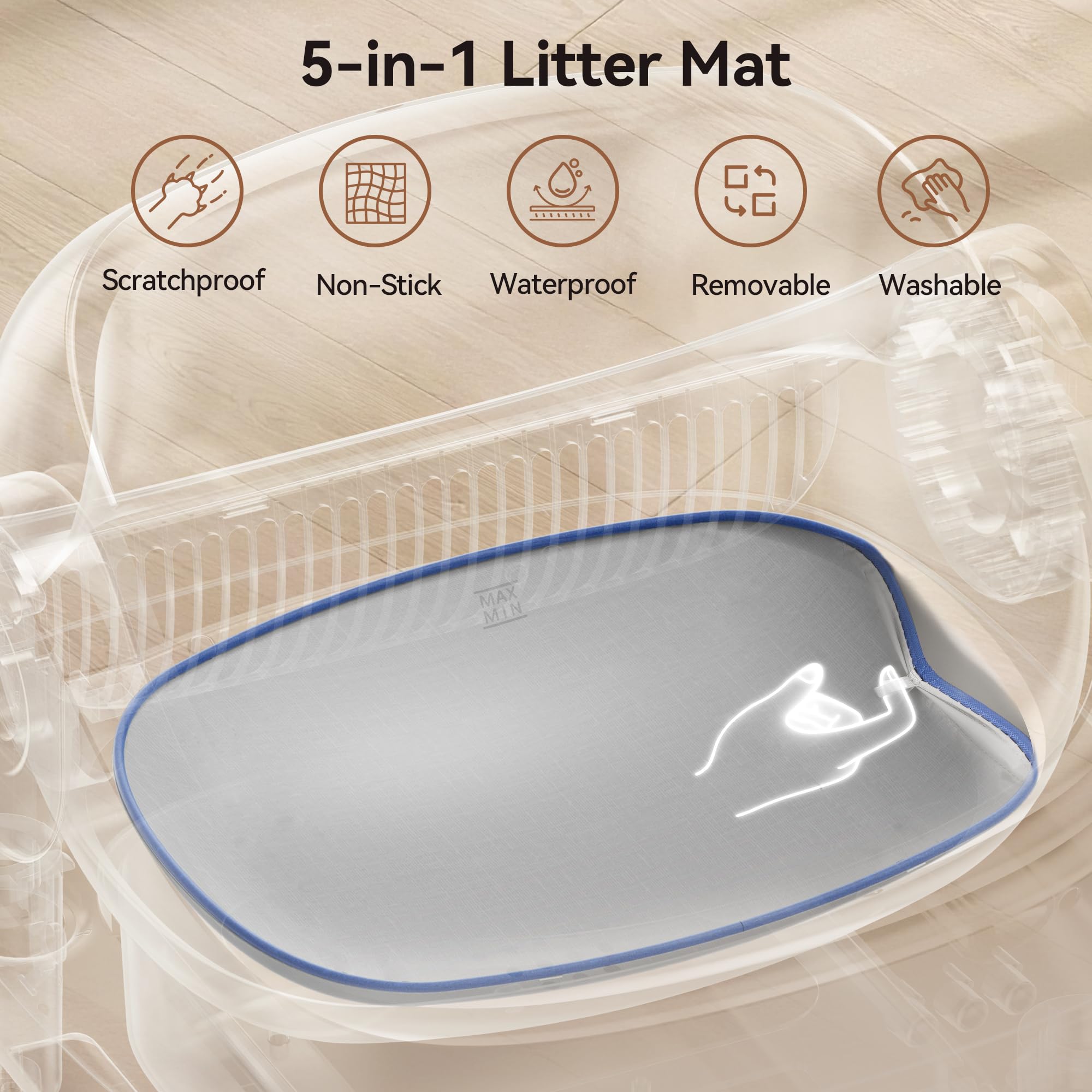 Thereye 14-day capacity reduces daily scooping and maintenance.