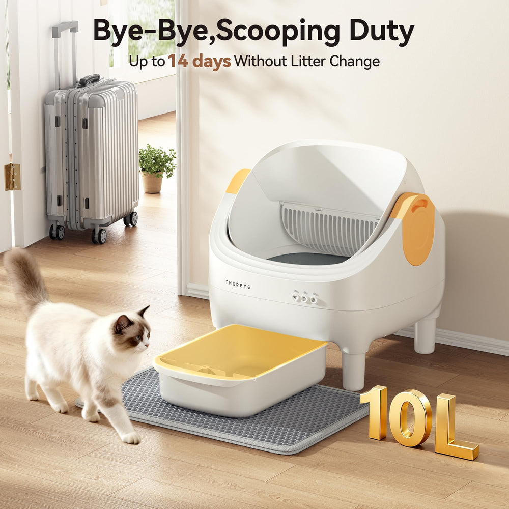 Thereye odor control with dual deodorizing gels keeps litter area fresh.