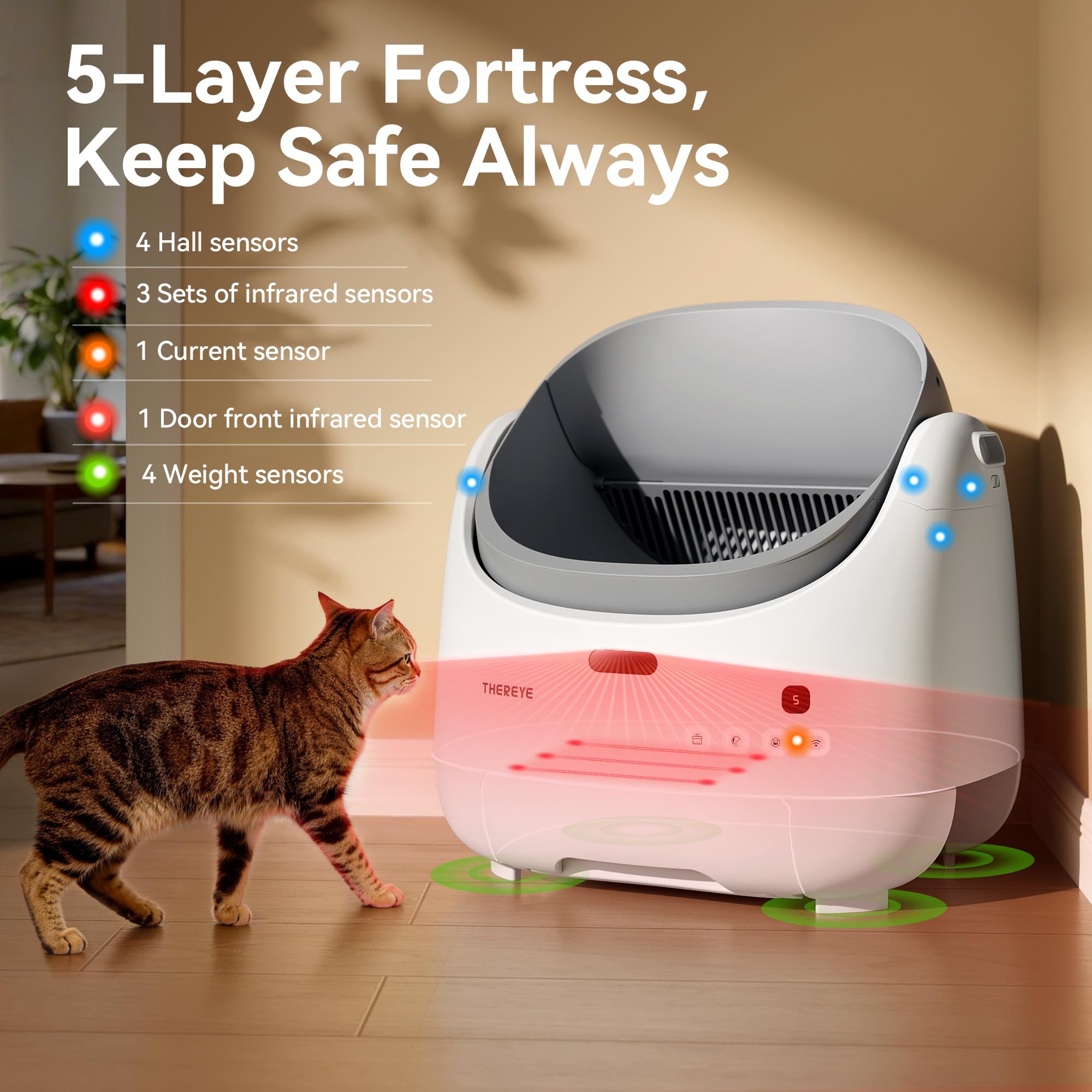 Thereye odor control system with silicone gasket keeps the home fresh.