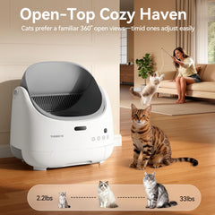 Thereye smart litter box with app control for remote monitoring.