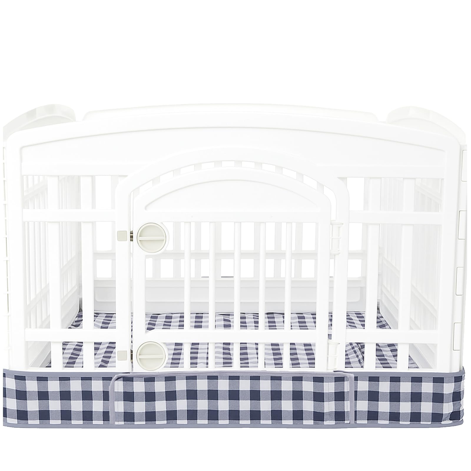 THINMUHAND dog playpen bottom pad inside a 36-inch pen keeps floors dry