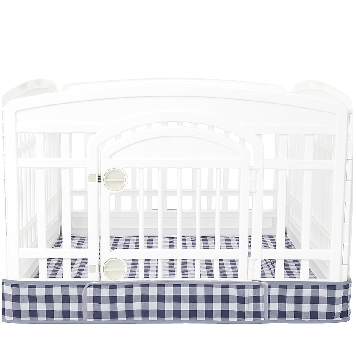 THINMUHAND dog playpen bottom pad inside a 36-inch pen keeps floors dry